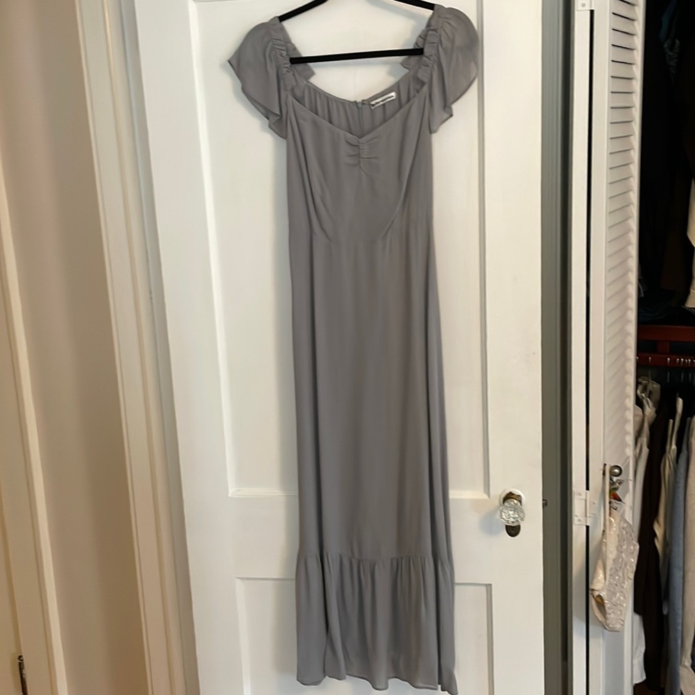 Reformation dress - fog -grayish blue